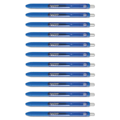 Inkjoy Gel Pen, Retractable, Fine 0.5 Mm, Blue Ink, Blue Barrel, Dozen