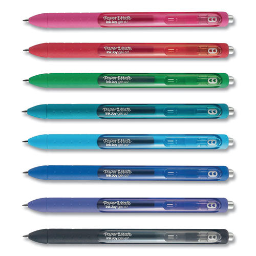 Inkjoy Gel Pen, Retractable, Medium 0.7 Mm, Assorted Ink And Barrel Colors, 8/pack