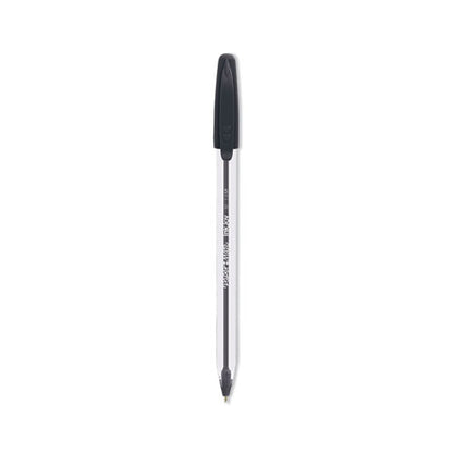 Inkjoy 50st Ballpoint Pen, Stick, Medium 1 Mm, Black Ink, Clear Barrel, Dozen