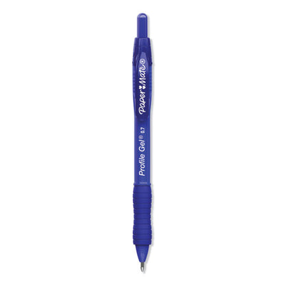 Profile Gel Pen, Retractable, Medium 0.7 Mm, Blue Ink, Translucent Blue Barrel, 36/pack
