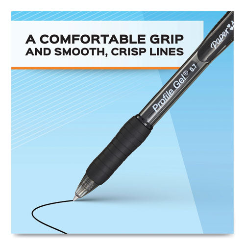 Profile Gel Pen, Retractable, Medium 0.7 Mm, Assorted Ink And Barrel Colors, 4/pack