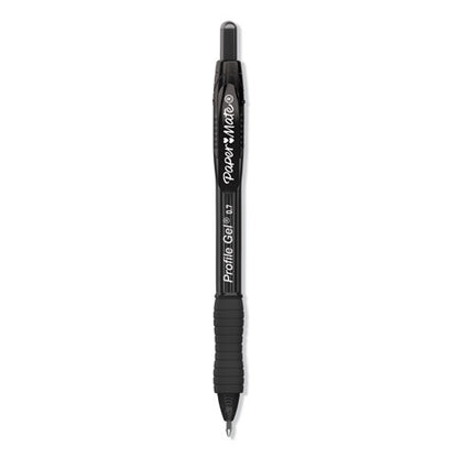 Profile Gel Pen, Retractable, Medium 0.7 Mm, Black Ink, Translucent Black Barrel, 36/pack