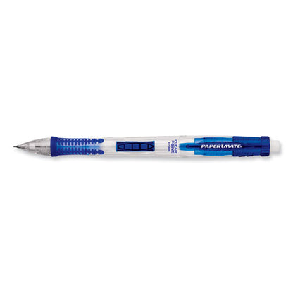 Clear Point Mechanical Pencil, 0.7 Mm, Hb (#2), Black Lead, Blue Barrel