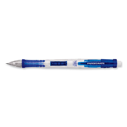 Clear Point Mechanical Pencil, 0.7 Mm, Hb (#2), Black Lead, Blue Barrel