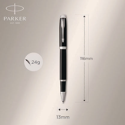 Im Premium Rollerball Pen, Stick, Fine 0.7 Mm, Black Ink, Black/chrome Barrel