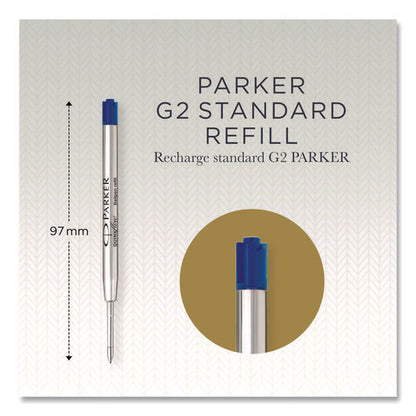 Refill For Parker Ballpoint Pens, Fine Conical Tip, Blue Ink