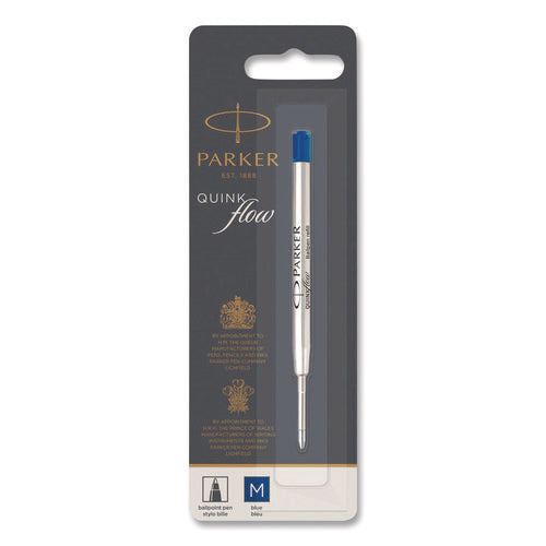 Refill For Parker Ballpoint Pens, Medium Conical Tip, Blue Ink