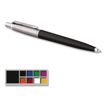 Jotter Ballpoint Pen, Retractable, Medium 0.7 Mm, Blue Ink, Black/chrome Barrel