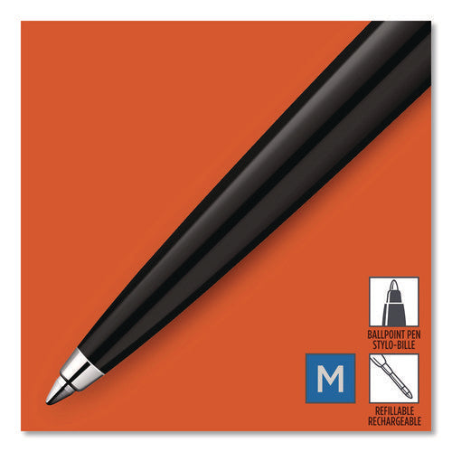 Jotter Ballpoint Pen, Retractable, Medium 0.7 Mm, Blue Ink, Black/chrome Barrel