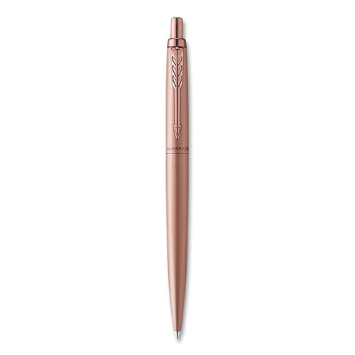 Jotter Xl Ballpoint Pen, Retractable, Medium Point, Blue Ink, Rose Gold Barrel