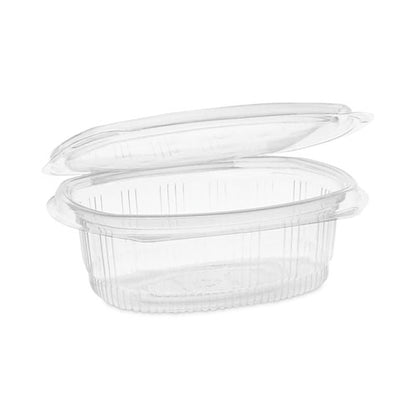 Earthchoice Recycled Pet Hinged Container, 16 Oz, 4.92 X 5.87 X 2.48, Clear, Plastic, 200/carton
