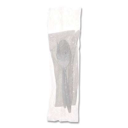 Fieldware Cutlery Kit, Individually Wrapped, Mediumweight, Fork/knife/napkin/spoon, Plastic, White, 250/carton