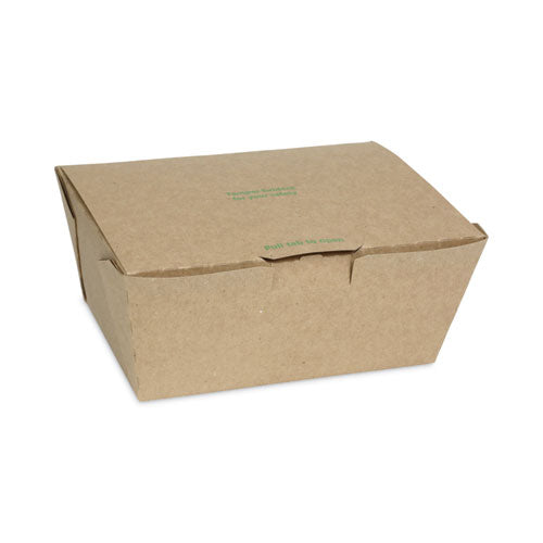 Earthchoice Tamper Evident Onebox Paper Box, 6.54 X 4.5 X 3.25, Brown, 160/carton