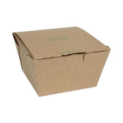 Earthchoice Tamper Evident Onebox Paper Box, 4.5 X 4.5 X 3.25, Brown, 200/carton