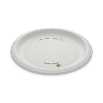 Earthchoice Pressware Compostable Dinnerware, Plate, Paper, 10" Dia, White, 300/carton