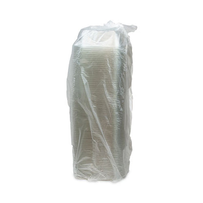 Earthchoice Square Recycled Bowl, 32 Oz, 7 X 7 X 2, Clear, Plastic, 300/carton