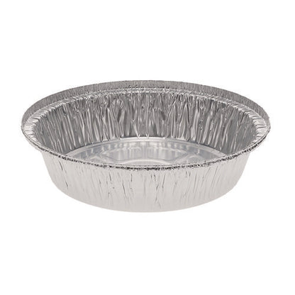 Aluminum Take-out Container, 24 Oz, 7" Diameter X 1.53" H, Silver, 250/carton