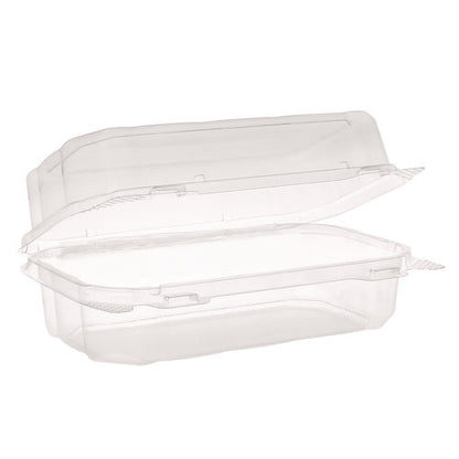 Hoagie Hinged Lid Container, 9 X 5.5 X 3.2, Clear, Plastic, 220/carton