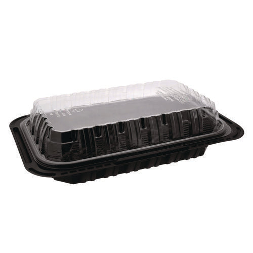 Clearview Mealmaster Chicken Barn, 13.3 X 8.4 X 4, Black/clear, Plastic, 105/carton