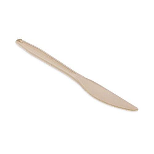 Earthchoice Psm Cutlery, Heavyweight Knife, Plastic, Tan, 1,000/carton