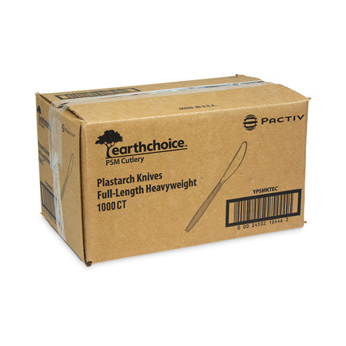 Earthchoice Psm Cutlery, Heavyweight Knife, Plastic, Tan, 1,000/carton
