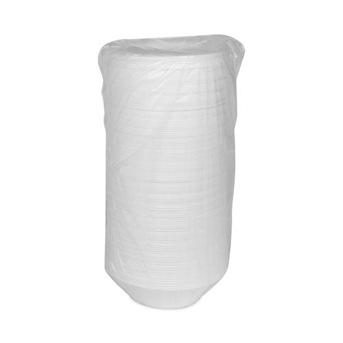 Placesetter Satin Non-laminated Foam Dinnerware, Bowl, 12 Oz, White, 1,000/carton