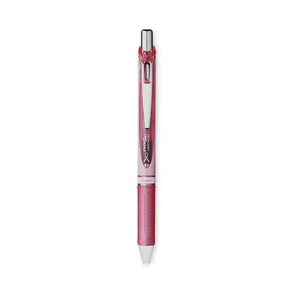 Energel Rtx Breast Cancer Awareness Gel Pen, Retractable, Medium 0.7 Mm, Black Ink, Pink/silver Barrel, 3/pack