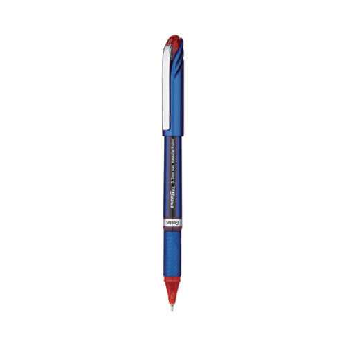 Energel Nv Gel Pen, Stick, Fine 0.5 Mm, Red Ink, Blue/red Barrel, Dozen
