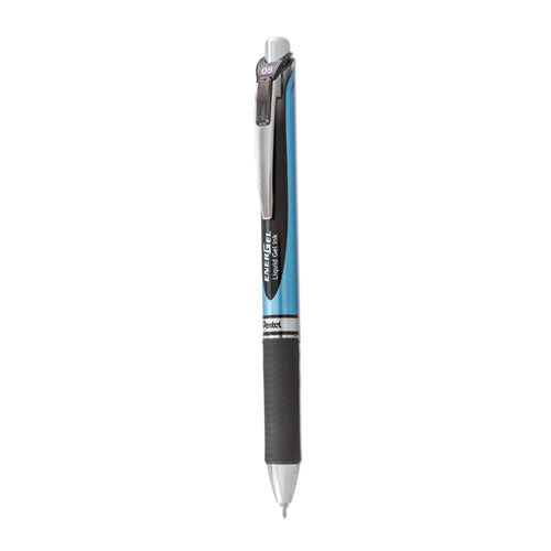 Energel Rtx Gel Pen, Retractable, Fine 0.5 Mm, Black Ink, Black/blue Barrel