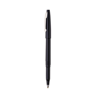 Rolling Writer Rollerball Pen, Stick, Medium 0.8 Mm, Black Ink, Black Barrel, Dozen