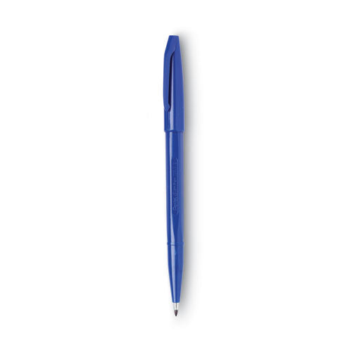 Sign Pen Fine Point Color Marker, Extra-fine Bullet Tip, Blue, Dozen