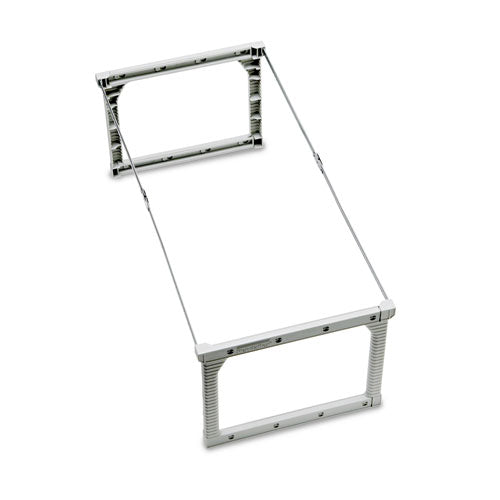 Plastic Snap-together Hanging Folder Frame, Legal/letter Size, 18" To 27" Long, White/silver Accents