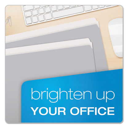 Colored File Folders, Straight Tabs, Letter Size, Gray/light Gray, 100/box