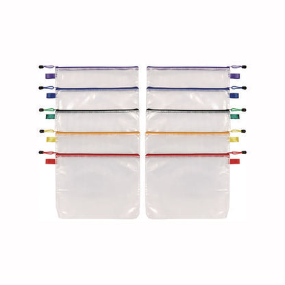 Poly Travel Pouch Set, 13.19" X 10.44", Assorted Colors, 10/pack