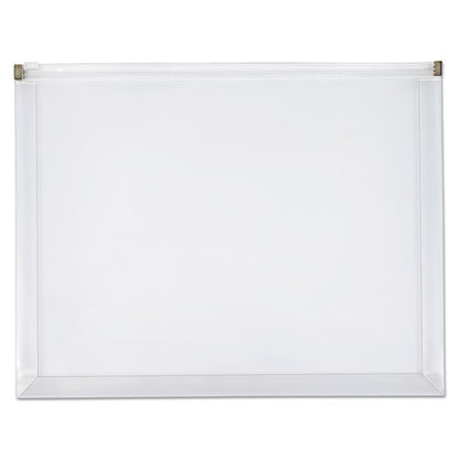 Poly Zip Envelope, Zipper Closure, 10 X 13, Clear, 5/pack