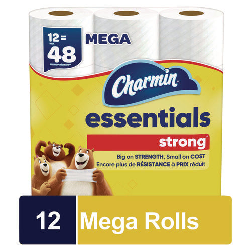 Essentials Strong Bathroom Tissue, Septic Safe, 1-ply, White, 429 Sheets/roll, 12 Rolls/pack, 4 Packs/carton