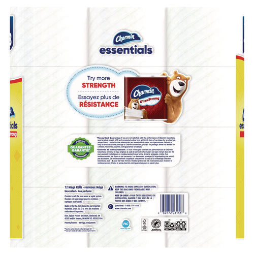 Essentials Strong Bathroom Tissue, Septic Safe, 1-ply, White, 429 Sheets/roll, 12 Rolls/pack, 4 Packs/carton