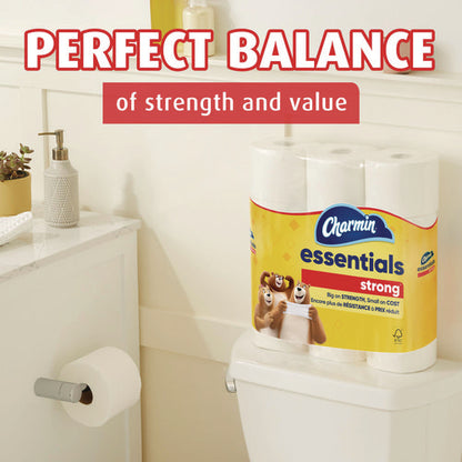 Essentials Strong Bathroom Tissue, Septic Safe, 1-ply, White, 429 Sheets/roll, 12 Rolls/pack, 4 Packs/carton