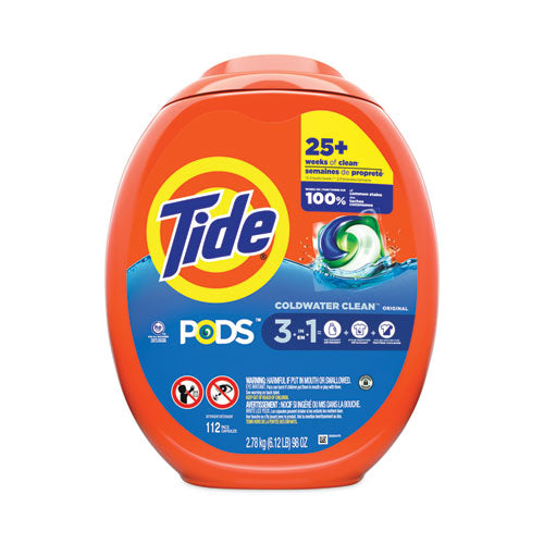Pods, He Compatible, Tide Original, 112 Pods/tub, 4 Tubs/carton