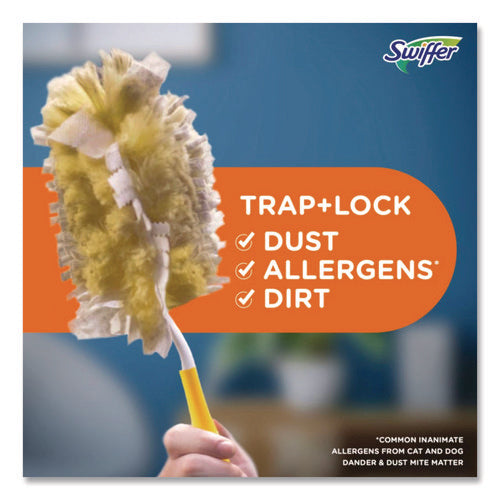 Heavy Duty Dusters Refill, Dust Lock Fiber, Yellow, 6/box