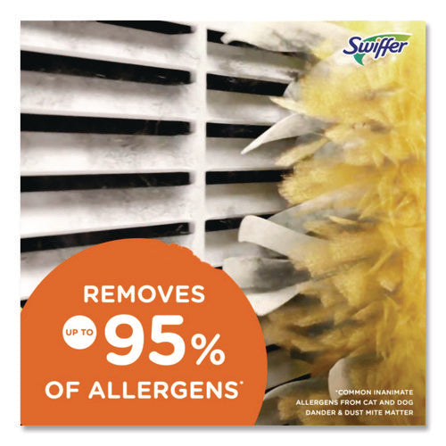 Heavy Duty Dusters Refill, Dust Lock Fiber, Yellow, 6/box, 4 Boxes/carton