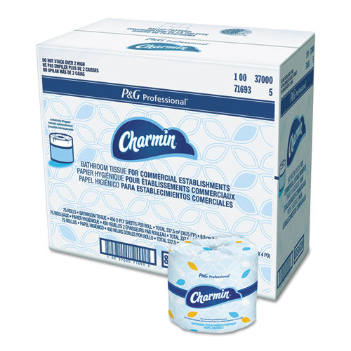 Commercial Bathroom Tissue,  Individually Wrapped, Septic Safe, 2-ply, White, 450 Sheets/roll, 75 Rolls/carton