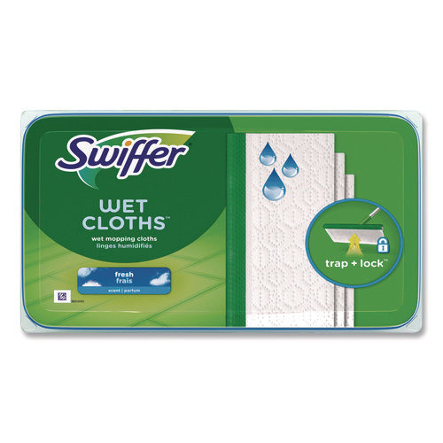 Wet Refill Cloths, 10 X 8, Fresh Scent, White, 24/box