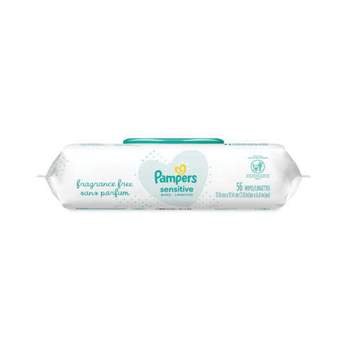 Sensitive Baby Wipes, 1-ply, 6.8 X 7, Unscented, White, 56/pack