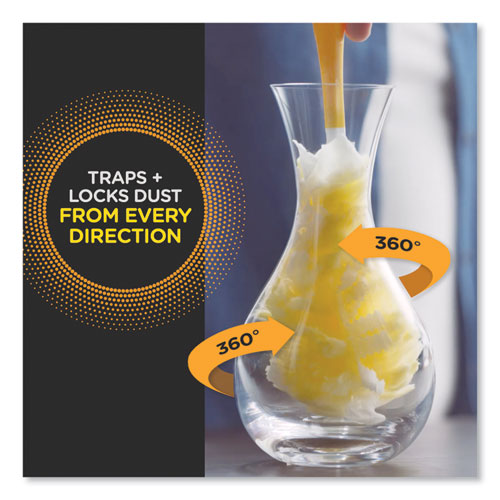 Heavy Duty Dusters Refill, Dust Lock Fiber, Yellow, 33/carton