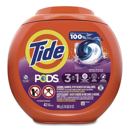Pods Laundry Detergent, Spring Meadow, 35 Oz Tub, 42 Pods/tub