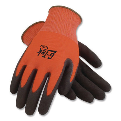Kev Hi-vis Seamless Knit Kevlar Gloves, En388: 4x31, Xx-large, Red/black, Pair