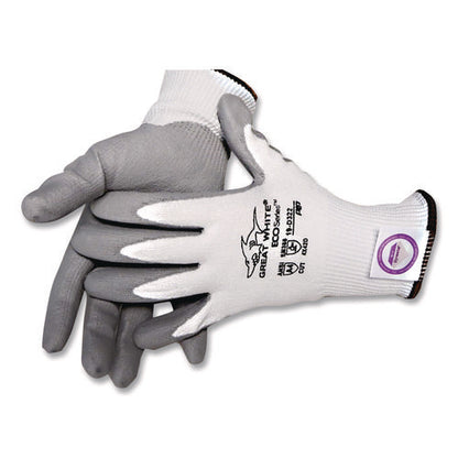 Great White 3gx Seamless Knit Dyneema Diamond Blended Gloves, En388: 4542, Small, White/gray, Pair