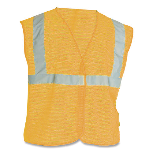 Ansi Class 2 Hook And Loop Safety Vest, X-large, Hi-viz Orange
