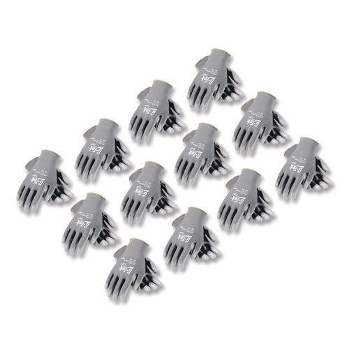 Gp Polyurethane-coated Nylon Gloves, En388: 1111, 10" Long, Small, Gray, 12 Pairs